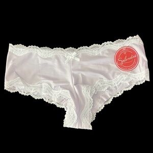 Splendies Lavender Cheeky Lace Trim Panties Large